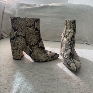 Snakeskin Ankle Boots